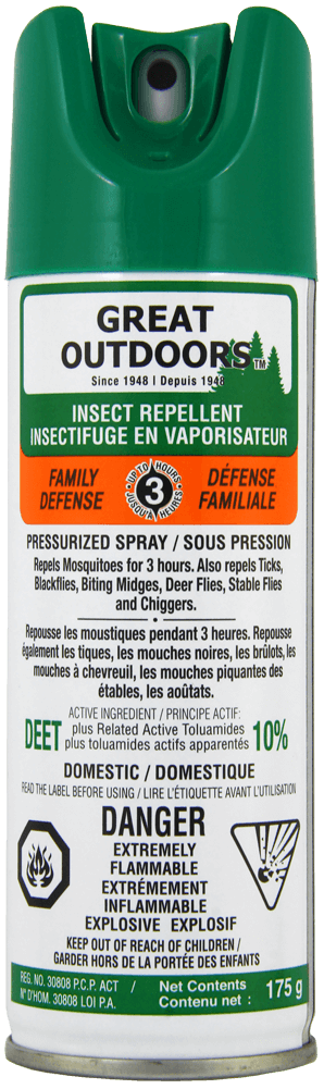 Great Outdoors Family Insect Repellent 10% DEET Aerosol Spray